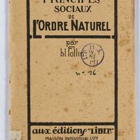 Principes sociaux de l'ordre naturel