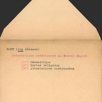 Déesse dangereuse - Mout (individuelle) : Mout (les déesses) : attestations antérieures au Nouvel Empire (1. onomastique, 2. textes religieux, 3. attestations controuvées)