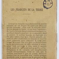 Les produits de la terre