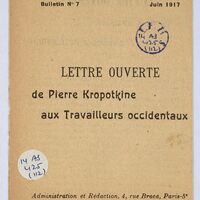 Lettre ouverte de Pierre Kropotkine aux travailleurs occidentaux