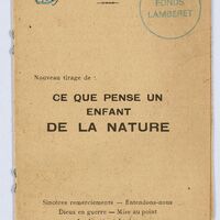 Ce que pense un enfant de la nature