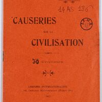 Causeries sur la civilisation
