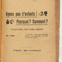 Ayons peu d’enfants ! Pourquoi ? Comment ?