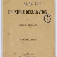 Deuxième déclaration