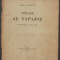 Voyage au Tapajoz, 28 juillet 1895 - 7 janvier 1896