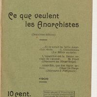 Ce que veulent les anarchistes